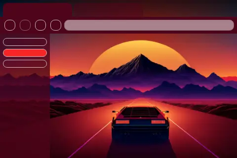 Retrowave Sunset by Nocturnal X